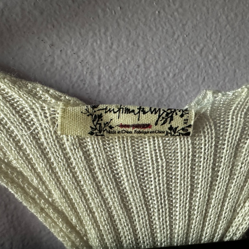 NWOT Free People Intimately White Ribbed Racerback Tank Top Size XS - Picture 5 of 8